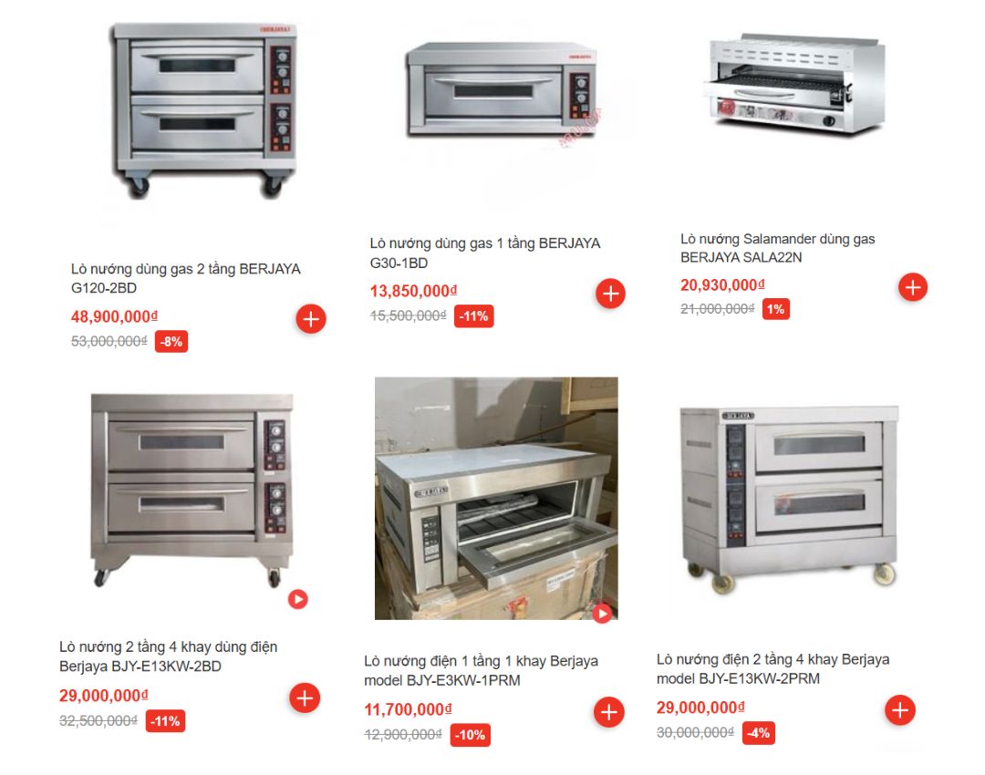 giá lò nướng bánh công nghiệp