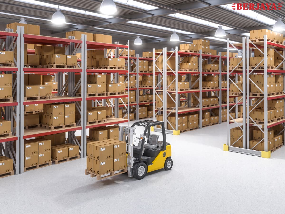 hình ảnh kho hàng linh kiện Berjaya