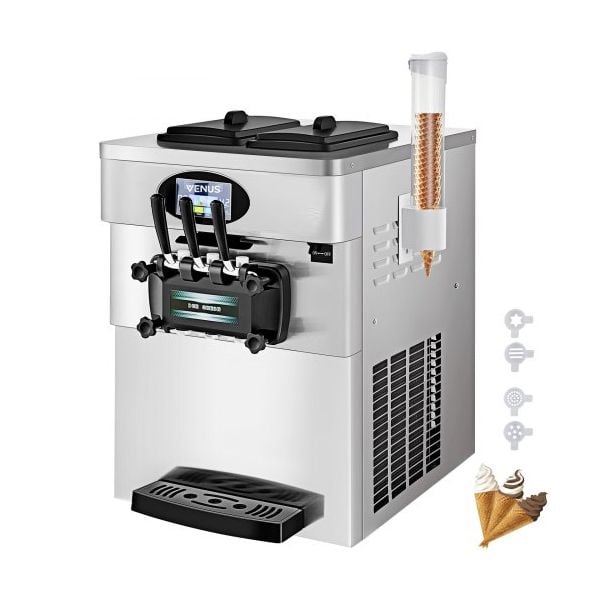 Top 3+ máy làm kem tươi 1 vòi, 3 vòi, để bàn cho kinh doanh quán nhỏ 9 Venus VSC328S